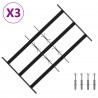 Krata zabezpieczająca do okien z 3 poprzeczkami 3 pcs 43-74 cm