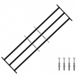 Krata zabezpieczająca do okien z 3 poprzeczkami 3 pcs 93-174 cm
