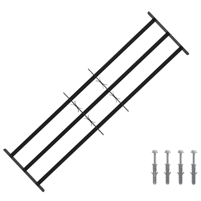 Krata zabezpieczająca do okien z 3 poprzeczkami 3 pcs 93-174 cm