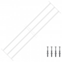 Krata zabezpieczająca do okien z 3 poprzeczkami 93-174 cm