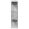 Regał przegroda, 3 poziomy, szarość betonu, 70x24x97 cm