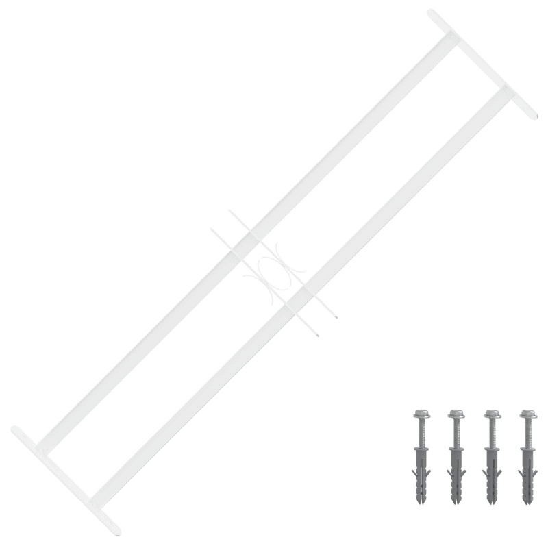 Krata bezpieczeństwa do okien z 2 poprzeczkami 3 pcs 63-114 cm