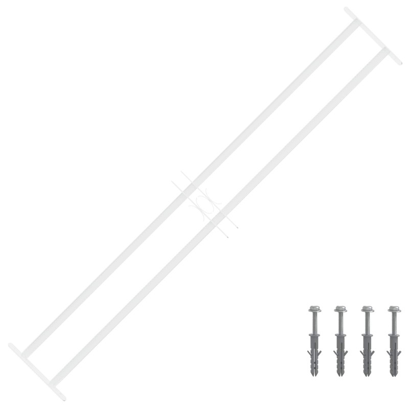 Krata bezpieczeństwa do okien z 2 poprzeczkami 3 pcs 93-174 cm