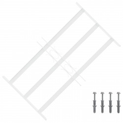 Krata zabezpieczająca do okien z 3 poprzeczkami 3 pcs 43-74 cm