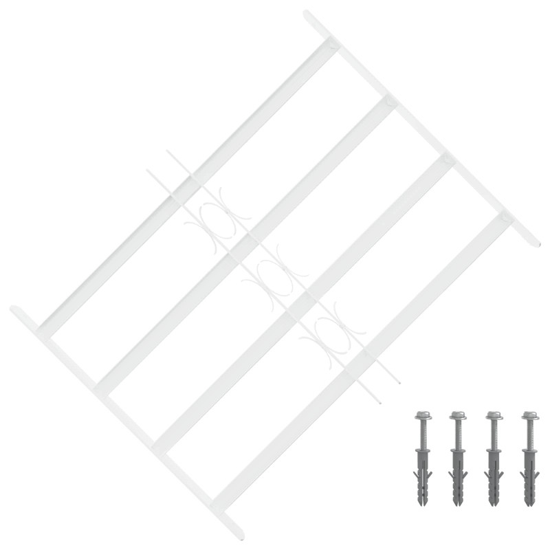 Krata zabezpieczająca do okien z 4 poprzeczkami 3 pcs 43-74 cm