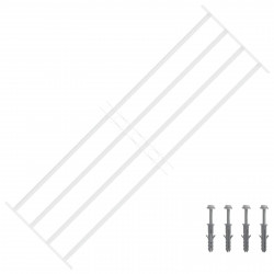 Krata zabezpieczająca do okien z 4 poprzeczkami 3 pcs 93-174 cm