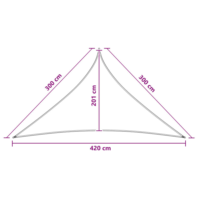 Żagiel przeciwsłoneczny 3 x 3 x 4,2 m HDPE