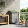 Shed ogrodowy Szary 59 x 56 x 113,5 cm Drewno inżynieryjne