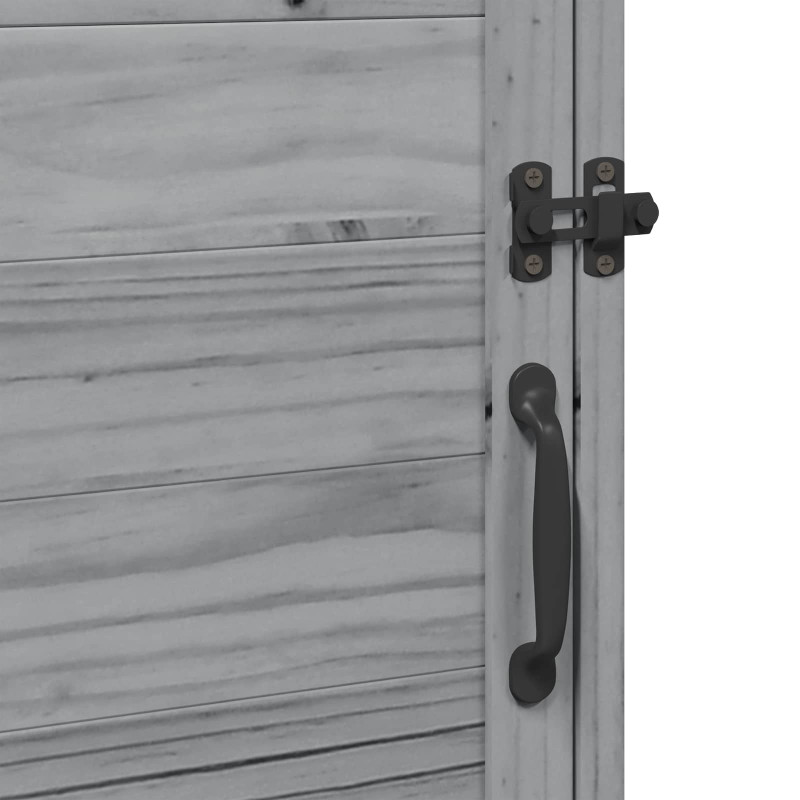 Shed ogrodowy Szary 59 x 56 x 113,5 cm Drewno inżynieryjne