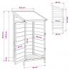Shed ogrodowy Szary 59 x 56 x 113,5 cm Drewno inżynieryjne