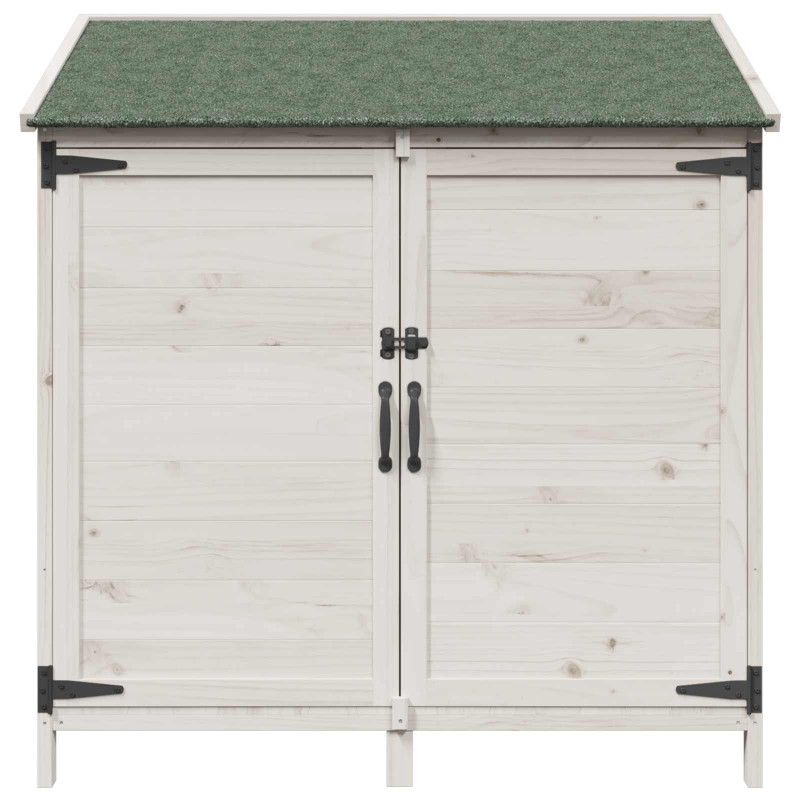 Shed ogrodowy Biały 106,5 x 56 x 113,5 cm Drewno inżynieryjne
