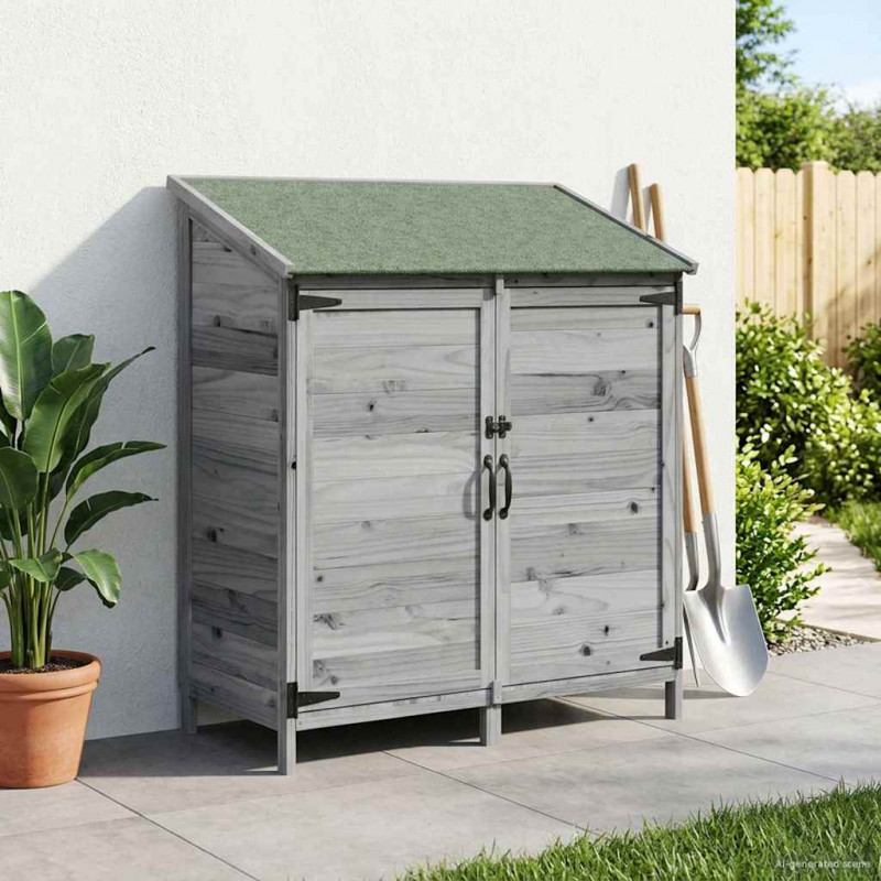 Shed ogrodowy Szary 106,5 x 56 x 113,5 cm Drewno inżynieryjne