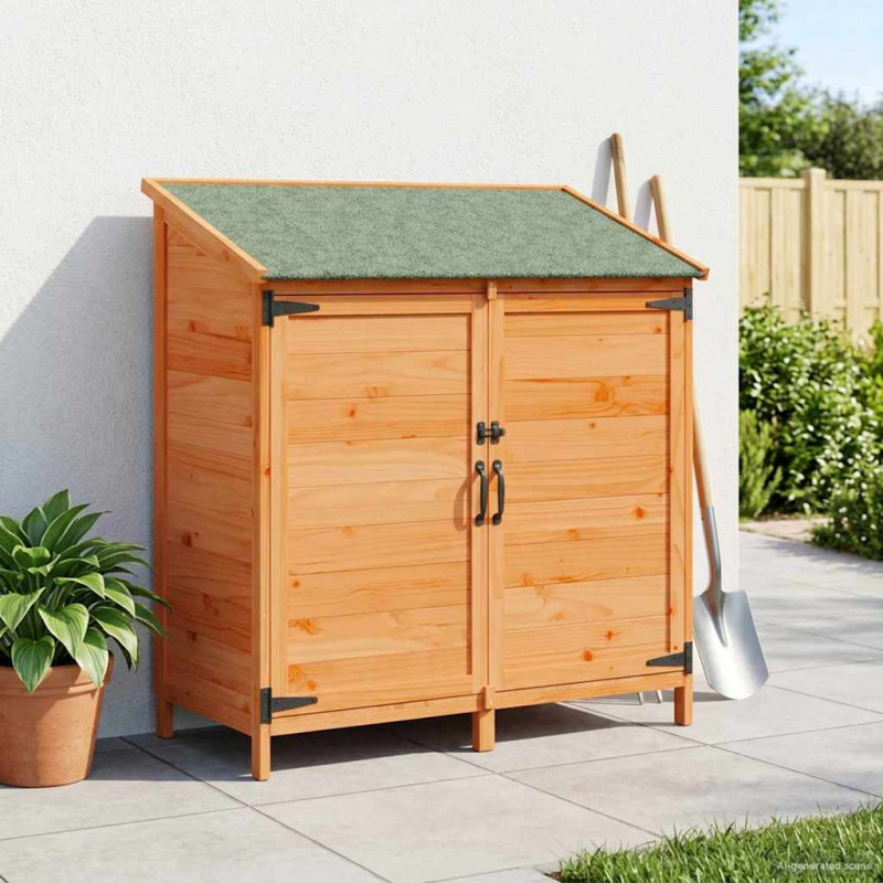 Shed ogrodowy brązowy 106,5 x 56 x 113,5 cm Drewno inżynieryjne