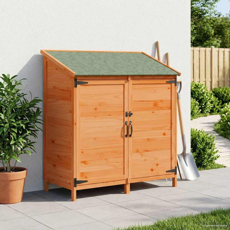 Shed ogrodowy brązowy 106,5 x 56 x 113,5 cm Drewno inżynieryjne