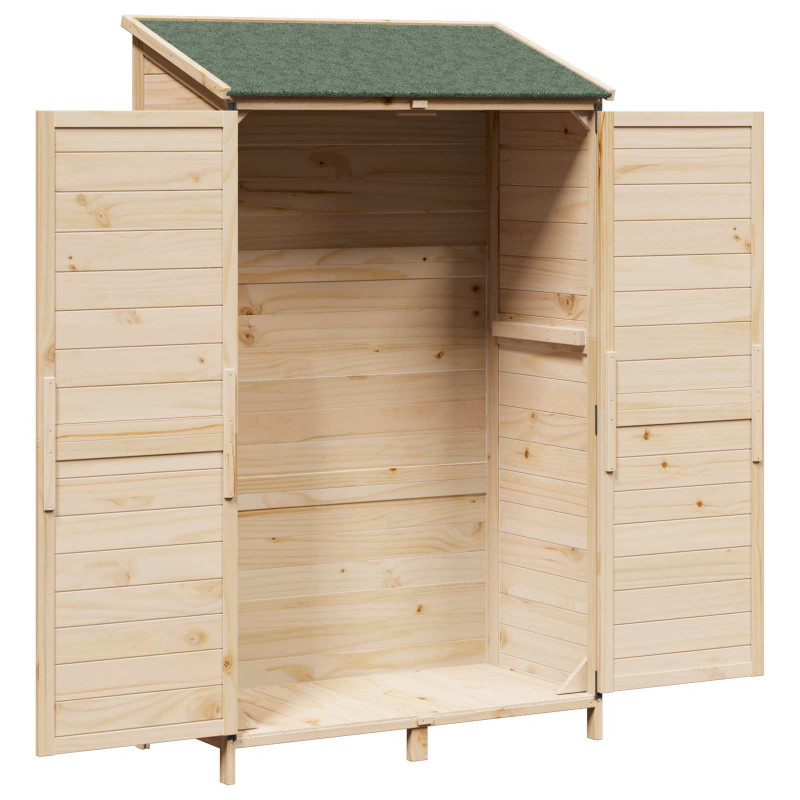 Shed ogrodowy naturalny 106,5 x 56 x 176 cm Drewno inżynieryjne