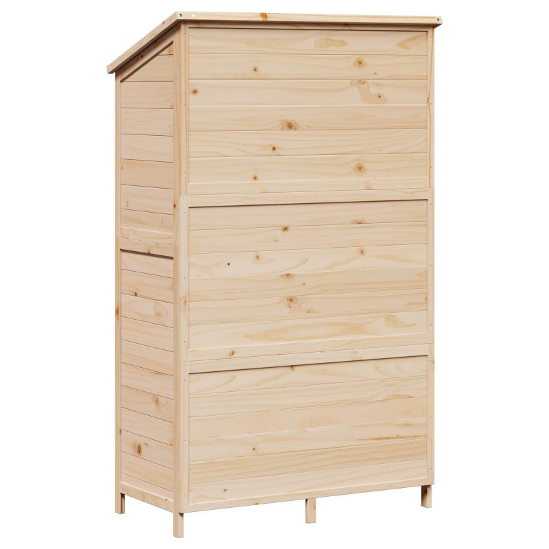 Shed ogrodowy naturalny 106,5 x 56 x 176 cm Drewno inżynieryjne