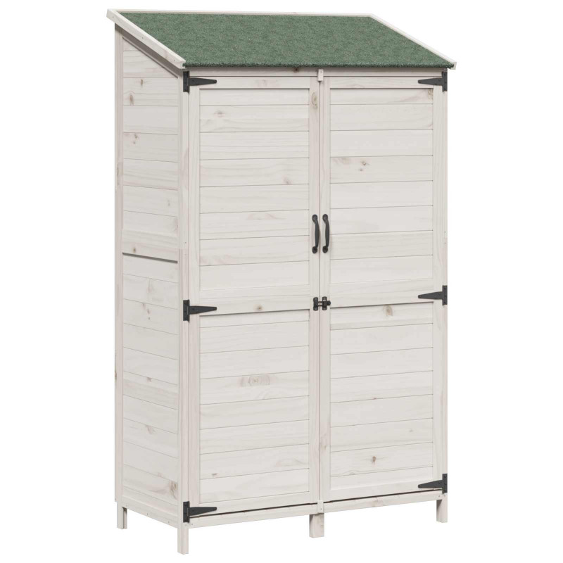 Shed ogrodowy Biały 106,5 x 56 x 176 cm Drewno inżynieryjne