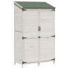 Shed ogrodowy Biały 106,5 x 56 x 176 cm Drewno inżynieryjne