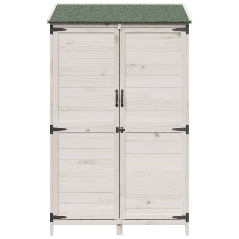 Shed ogrodowy Biały 106,5 x 56 x 176 cm Drewno inżynieryjne