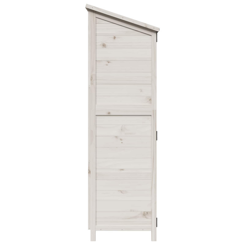 Shed ogrodowy Biały 106,5 x 56 x 176 cm Drewno inżynieryjne