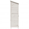 Shed ogrodowy Biały 106,5 x 56 x 176 cm Drewno inżynieryjne