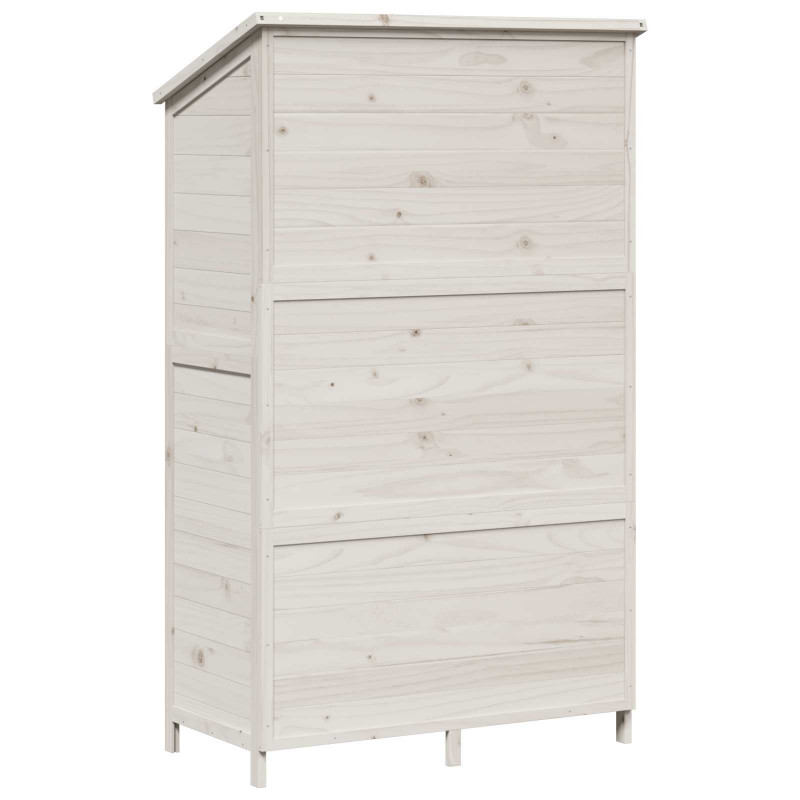 Shed ogrodowy Biały 106,5 x 56 x 176 cm Drewno inżynieryjne