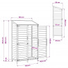 Shed ogrodowy Biały 106,5 x 56 x 176 cm Drewno inżynieryjne