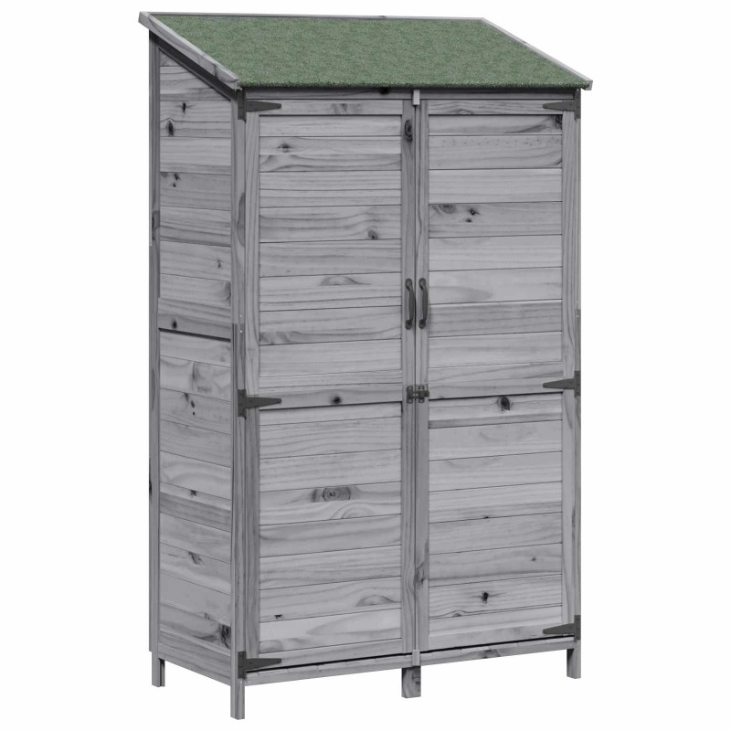 Shed ogrodowy Szary 106,5 x 56 x 176 cm Drewno inżynieryjne