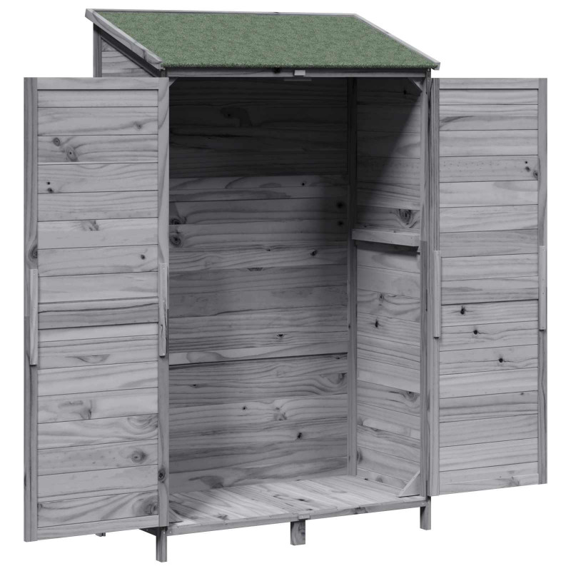 Shed ogrodowy Szary 106,5 x 56 x 176 cm Drewno inżynieryjne