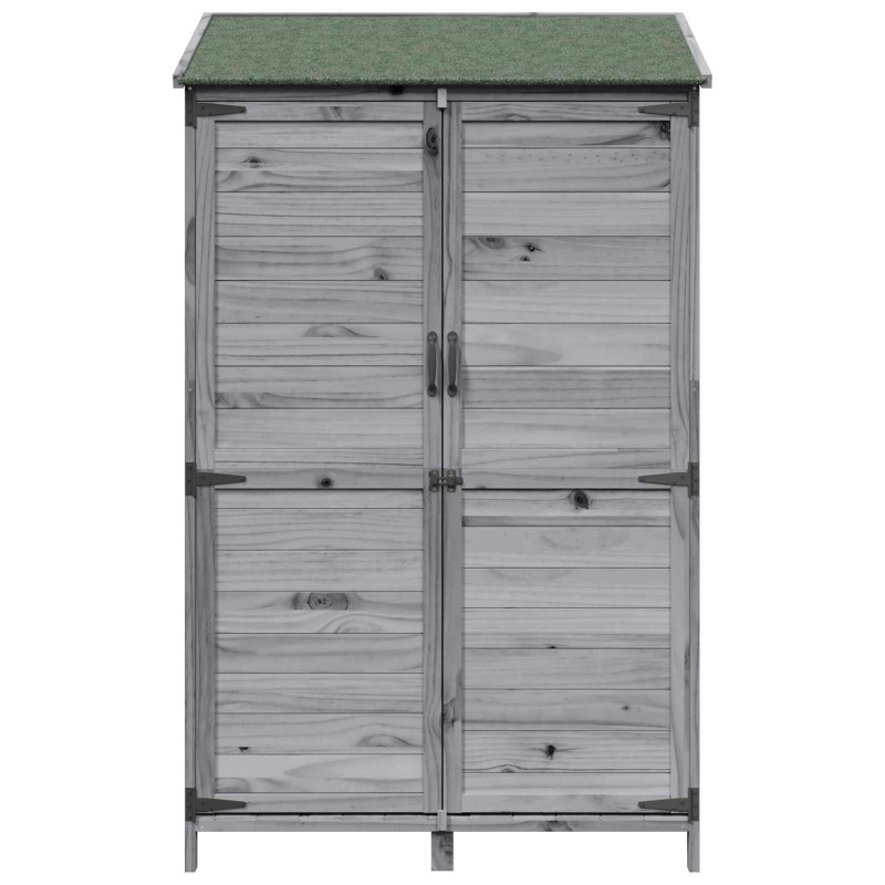 Shed ogrodowy Szary 106,5 x 56 x 176 cm Drewno inżynieryjne
