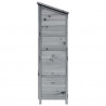 Shed ogrodowy Szary 106,5 x 56 x 176 cm Drewno inżynieryjne