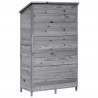 Shed ogrodowy Szary 106,5 x 56 x 176 cm Drewno inżynieryjne