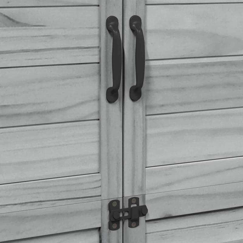 Shed ogrodowy Szary 106,5 x 56 x 176 cm Drewno inżynieryjne