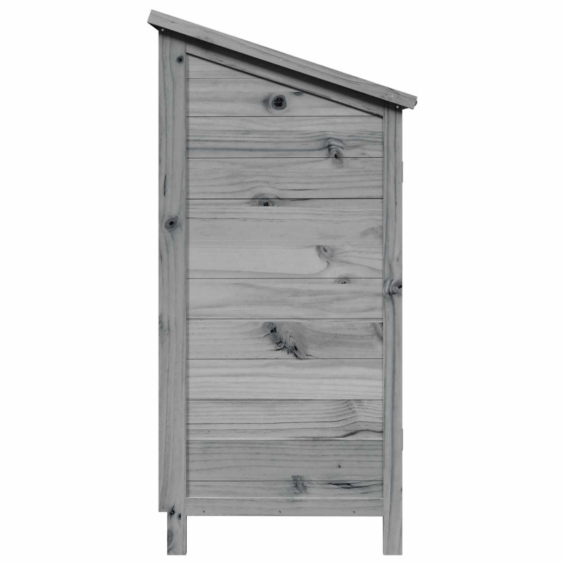 Shed ogrodowy Szary 59 x 56 x 113,5 cm Drewno Świerkowe