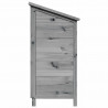Shed ogrodowy Szary 59 x 56 x 113,5 cm Drewno Świerkowe