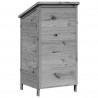 Shed ogrodowy Szary 59 x 56 x 113,5 cm Drewno Świerkowe