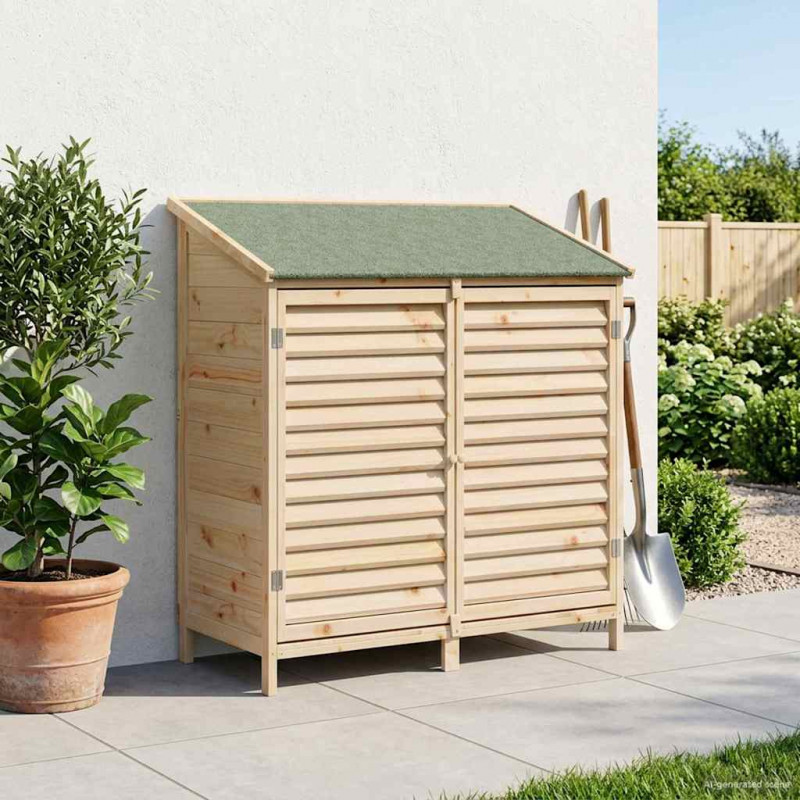 Shed ogrodowy naturalny 106 x 56 x 113,5 cm Drewno Świerkowe