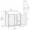 Shed ogrodowy Szary 106 x 56 x 113,5 cm Drewno Świerkowe