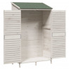 Shed ogrodowy Biały 106 x 56 x 176,5 cm Drewno Świerkowe