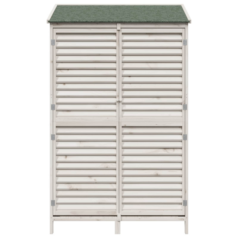 Shed ogrodowy Biały 106 x 56 x 176,5 cm Drewno Świerkowe