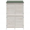 Shed ogrodowy Biały 106 x 56 x 176,5 cm Drewno Świerkowe