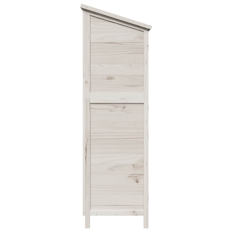 Shed ogrodowy Biały 106 x 56 x 176,5 cm Drewno Świerkowe