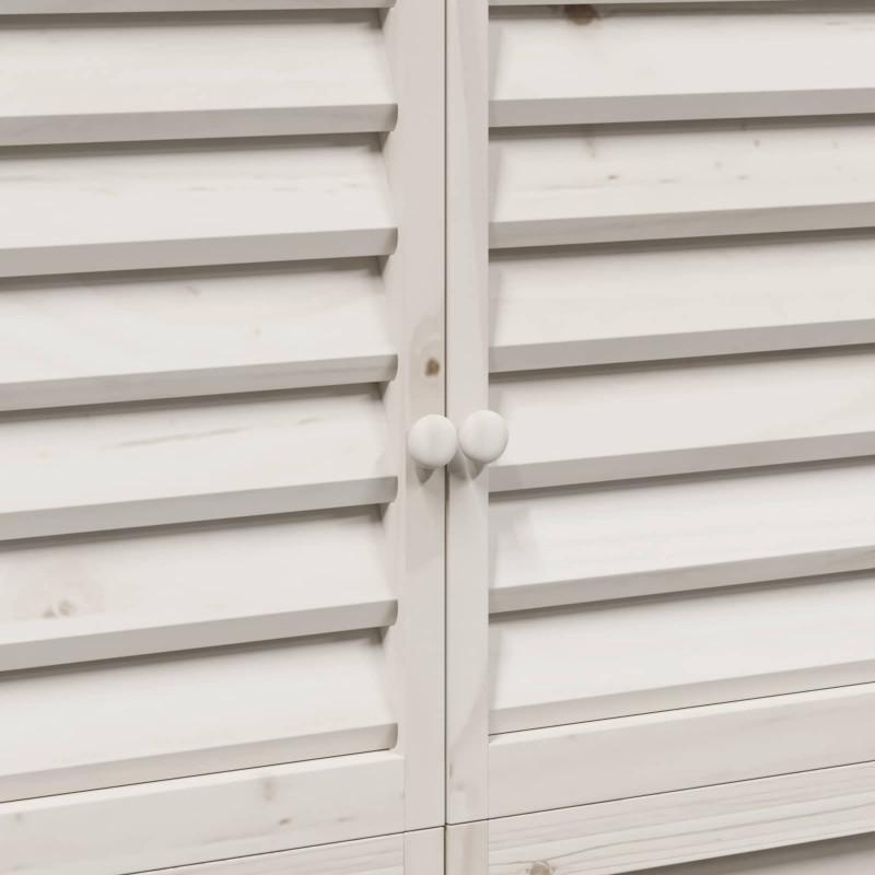 Shed ogrodowy Biały 106 x 56 x 176,5 cm Drewno Świerkowe