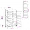 Shed ogrodowy Biały 106 x 56 x 176,5 cm Drewno Świerkowe