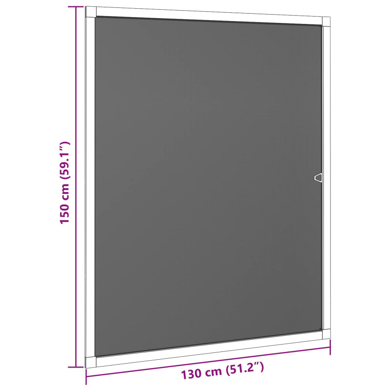 Siatka przeciw insektom do okien brązowy 130 x 150 cm