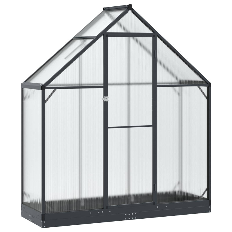Szklarnia Ogrodowa z drzwiami antracytowy 183,5 x 63,5 x 207 cm