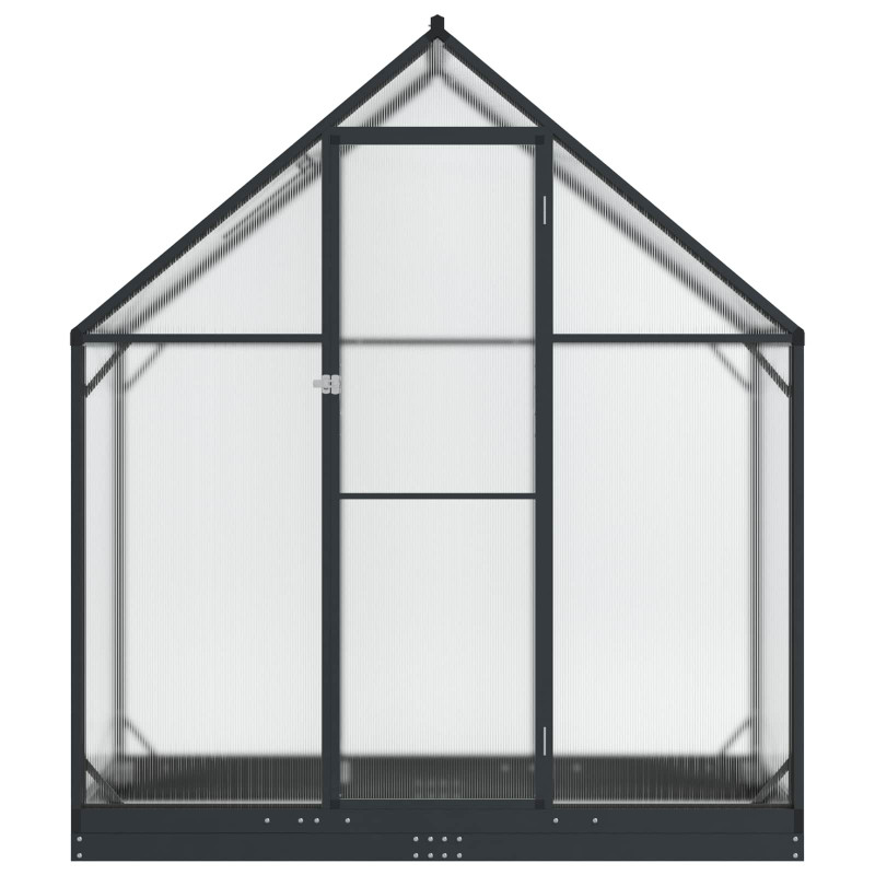 Szklarnia Ogrodowa z drzwiami antracytowy 183,5 x 63,5 x 207 cm