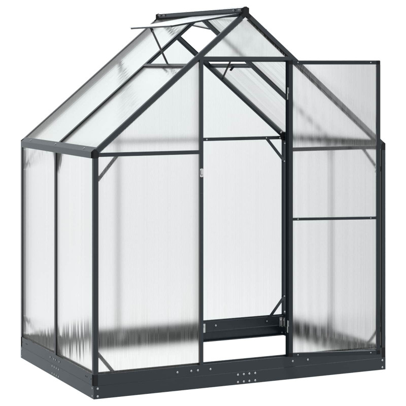Szklarnia Ogrodowa z drzwiami antracytowy 183,5 x 123 x 207 cm