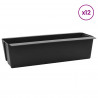 Skrzynki na kwiaty do palet euro 12 pcs Czarny