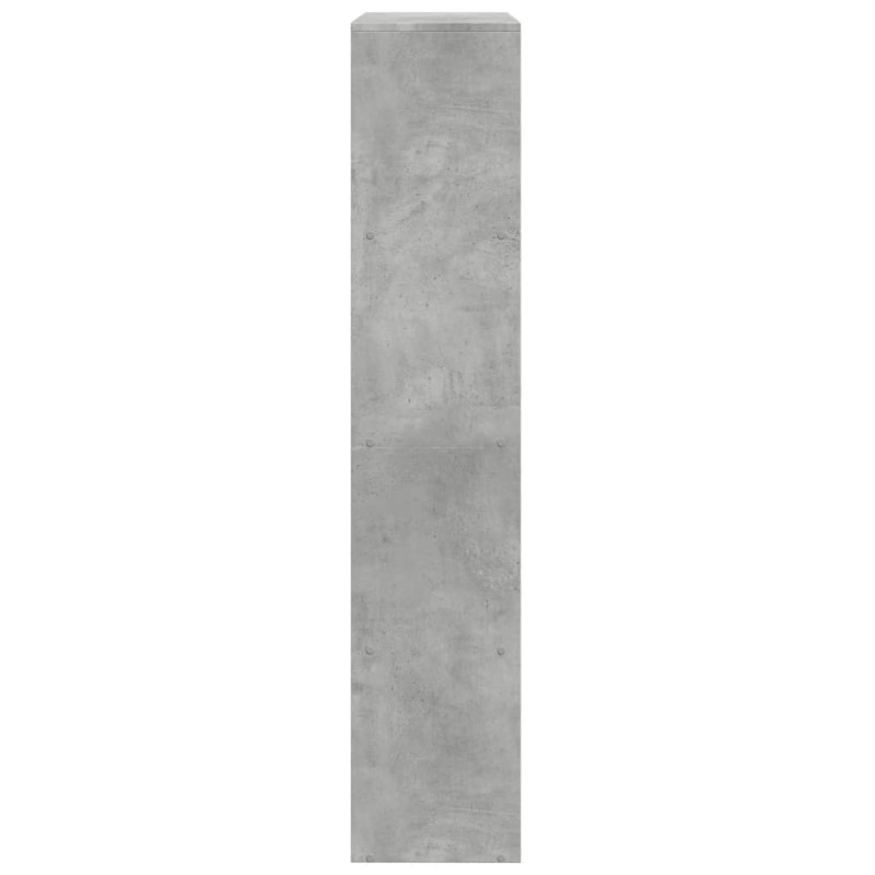 Regał przegroda, 4 poziomy, szarość betonu, 143,5x29x143,5 cm